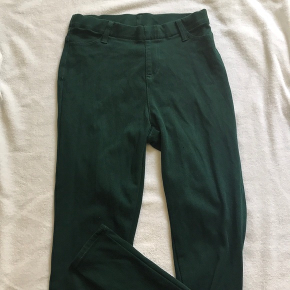 A forest green denim leggings - Picture 1 of 2